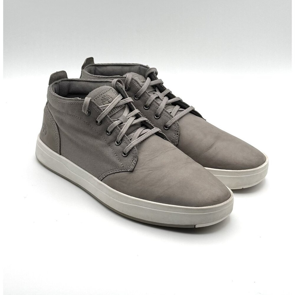 Timberland Mens Davis Square Chukka Gray Nubuck Shoes Sneakers Size 11 US